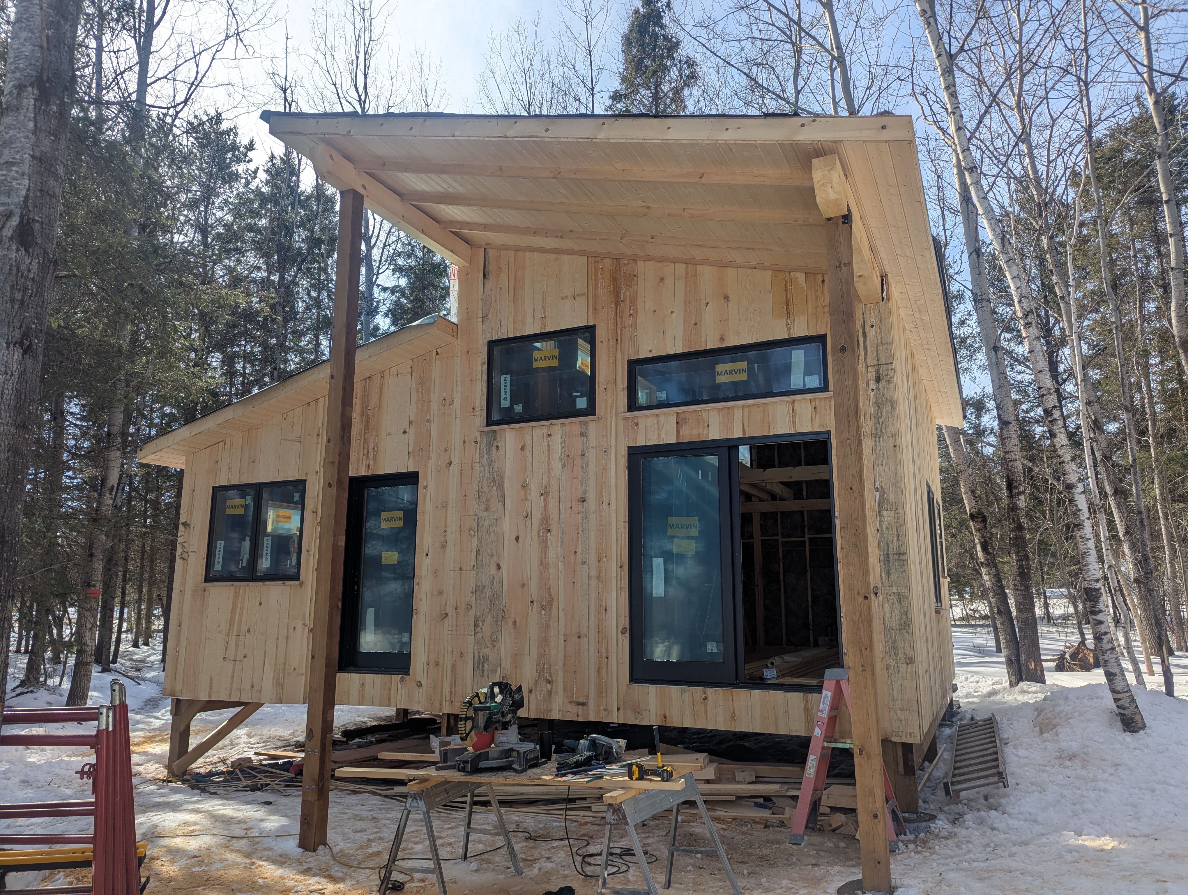 Modern cabin exterior